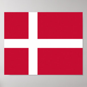 Poster Drapeau du Danemark