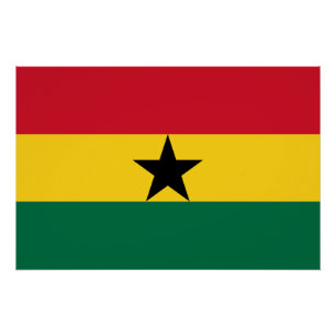 Poster Drapeau du Ghana