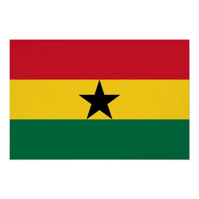 Poster Drapeau du Ghana (Devant)