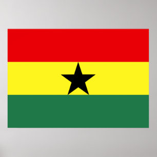 Poster Drapeau du Ghana