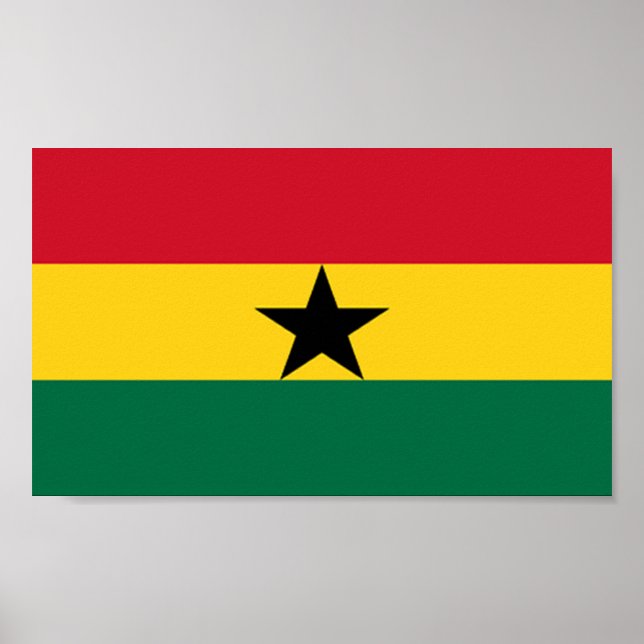 Poster Drapeau du Ghana (Devant)