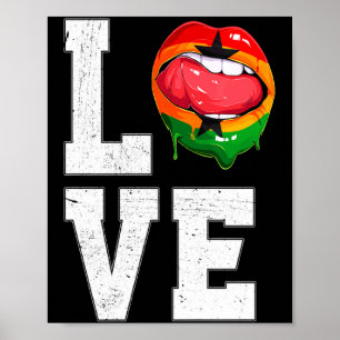 Poster Drapeau du Ghana Fan de foot Amour T Shirt ghanéen