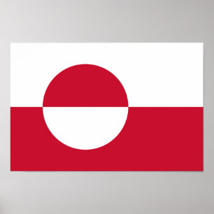 Poster Drapeau du Groenland