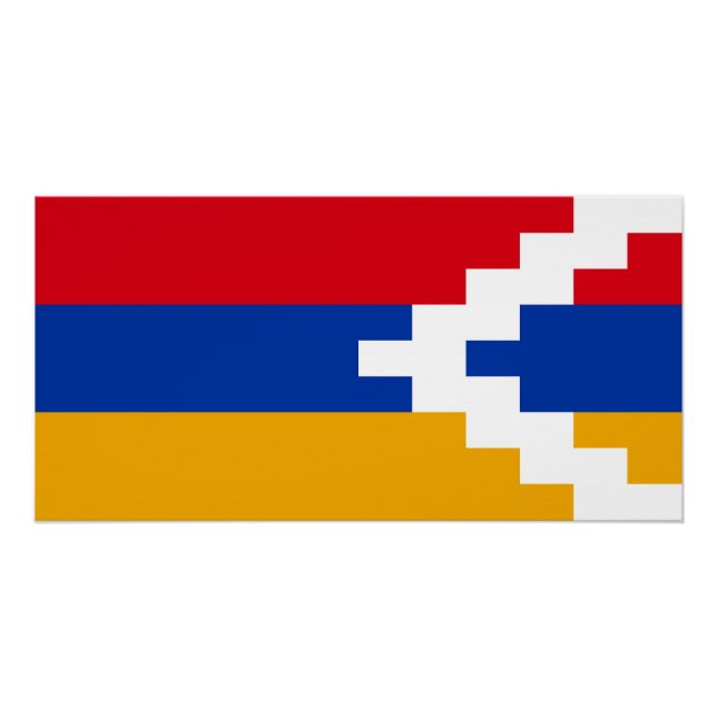 Poster Drapeau du Haut-Karabagh (Devant)