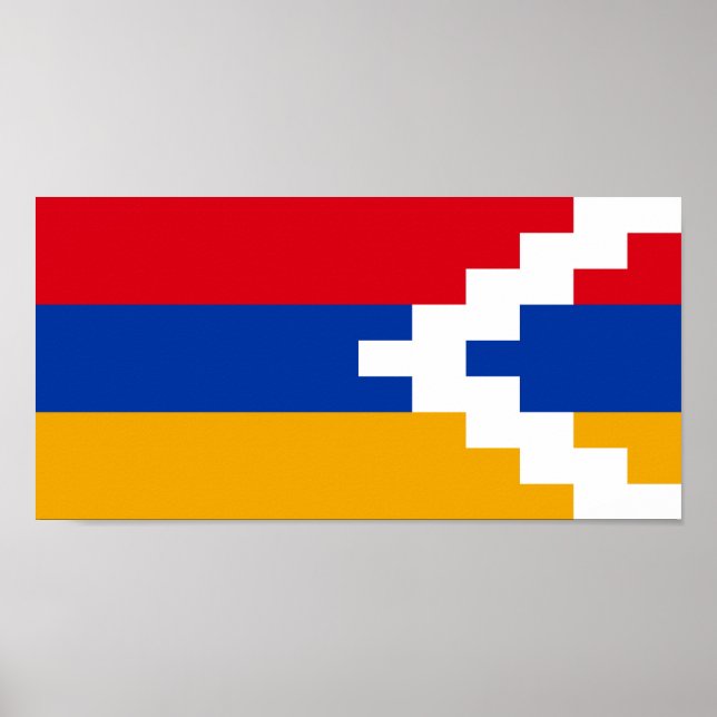 Poster Drapeau du Haut-Karabagh (Devant)