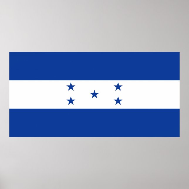 Poster Drapeau du Honduras (Devant)