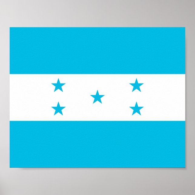Poster Drapeau du Honduras (Devant)