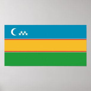 Poster Drapeau du Karakalpakstan
