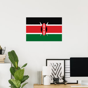 Poster Drapeau du Kenya