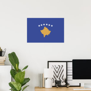 Poster drapeau du Kosovo