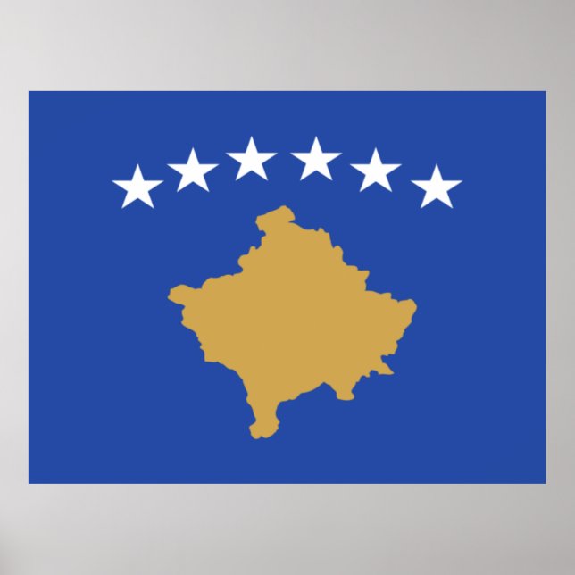 Poster Drapeau du kosovo (Devant)
