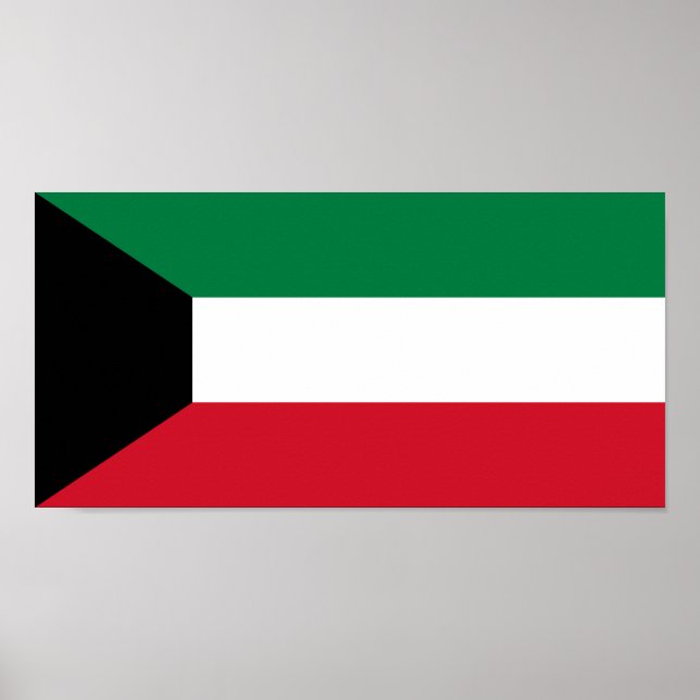 Poster Drapeau du Koweït (Devant)