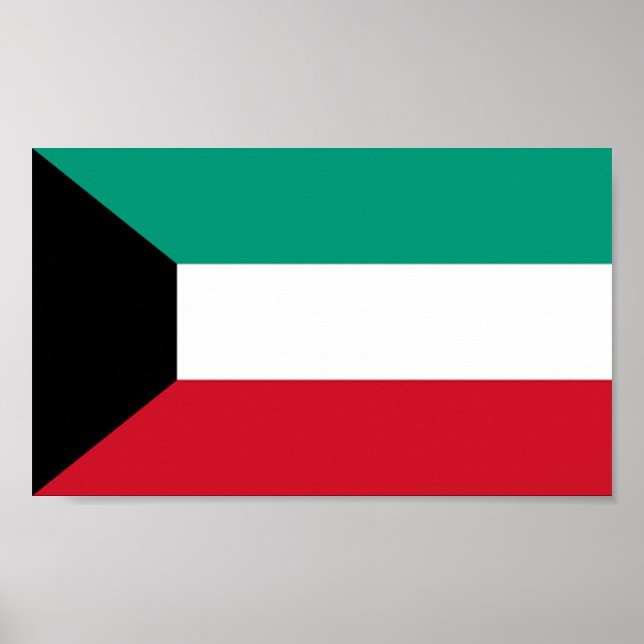 Poster Drapeau du Koweït (Devant)