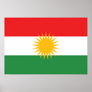 Poster Drapeau du Kurdistan