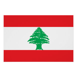 Poster Drapeau du Liban