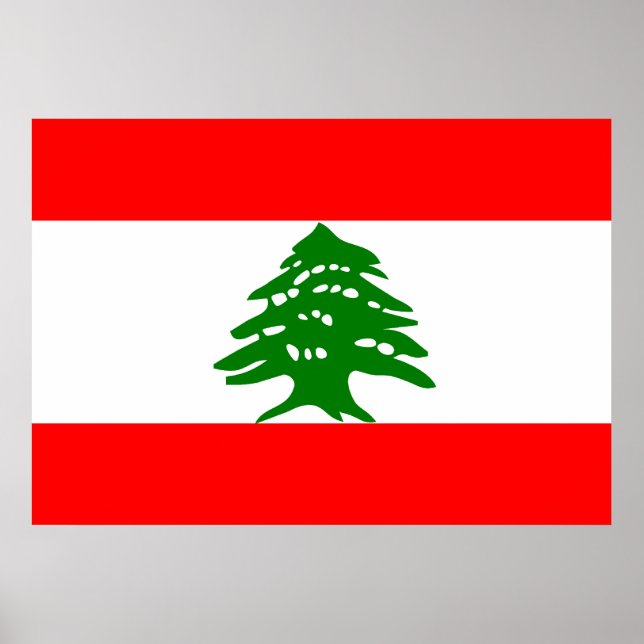 Poster Drapeau du Liban (Devant)