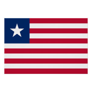 Poster Drapeau du Liberia