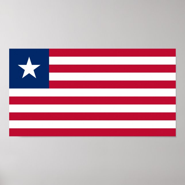 Poster Drapeau du Libéria (Devant)