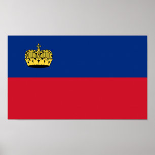Poster Drapeau du Liechtenstein