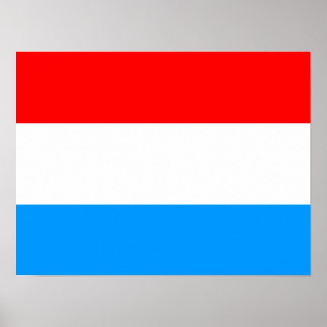 Poster Drapeau du Luxembourg (Devant)