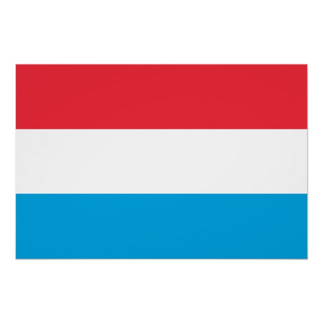 Poster Drapeau du Luxembourg (Devant)