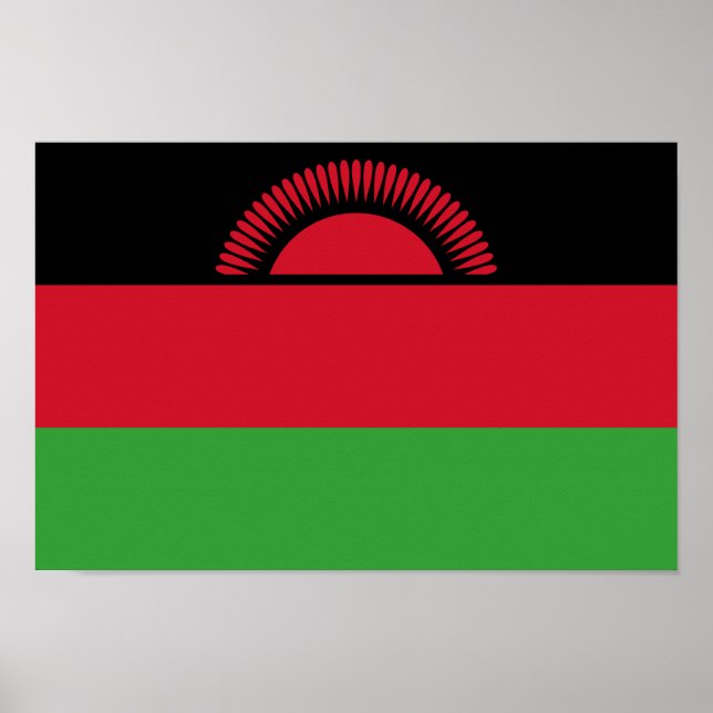 Poster Drapeau du Malawi (Devant)