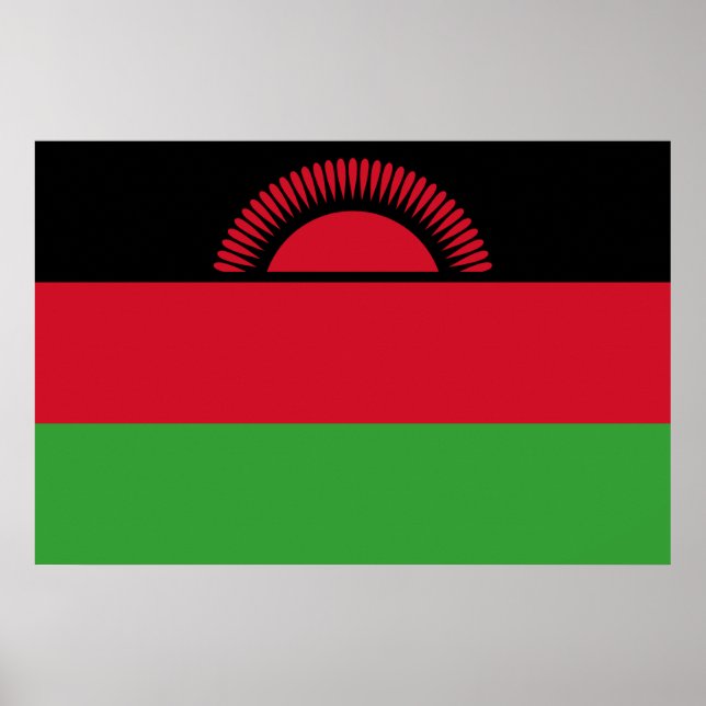 Poster Drapeau du Malawi (Devant)