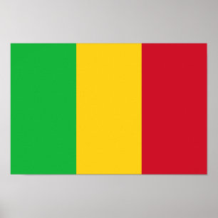 Poster Drapeau du Mali