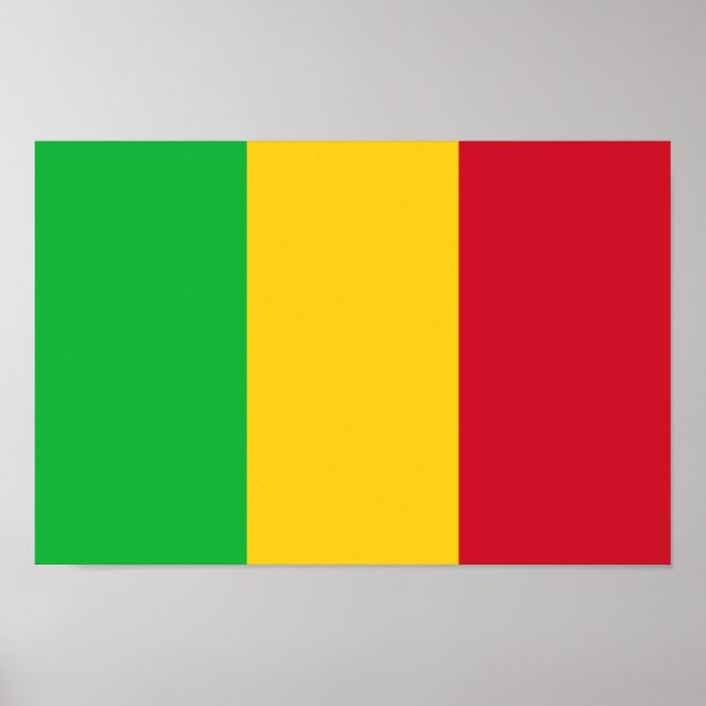 Poster Drapeau du Mali (Devant)