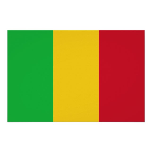 Poster Drapeau du Mali (Devant)