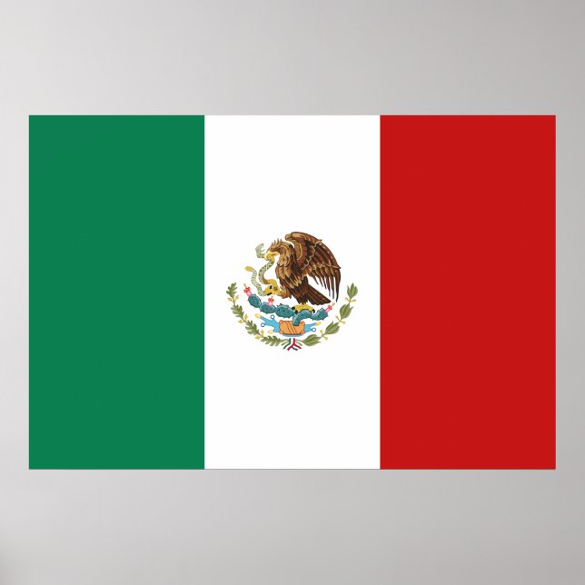 Poster Drapeau du Mexique (Devant)
