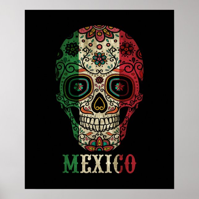 Poster Drapeau du Mexique (Devant)