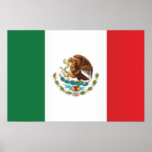 Poster Drapeau du Mexique
