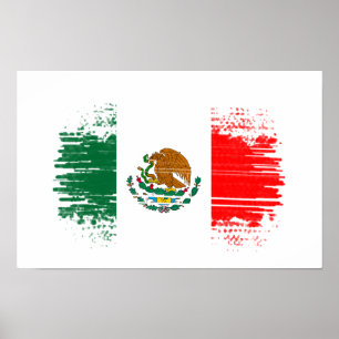 Poster Drapeau du Mexique