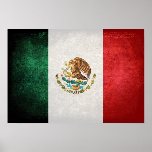 Poster Drapeau du Mexique (Devant)