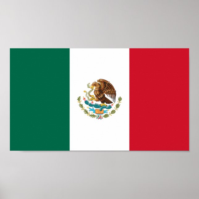 Poster Drapeau du Mexique (Devant)