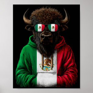 Poster Drapeau du Mexique Fierté mexicaine Racines mexica