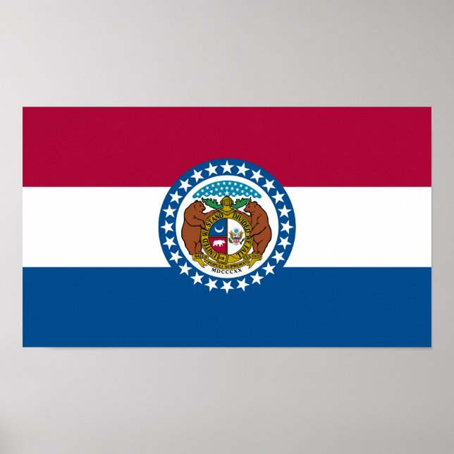 Poster Drapeau du Missouri (Devant)