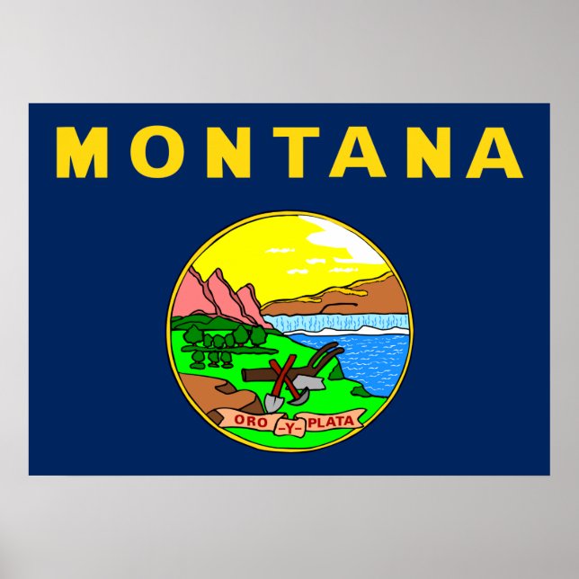 Poster Drapeau du Montana (Devant)