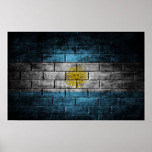 Poster Drapeau du mur d'Argentine