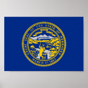 Poster Drapeau du Nébraska