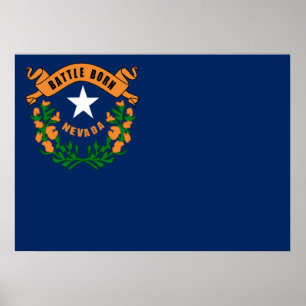 Poster Drapeau du Nevada