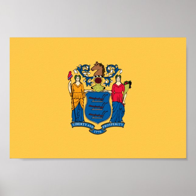 Poster Drapeau du New Jersey (Devant)