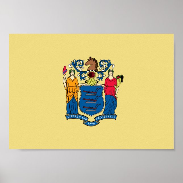 Poster Drapeau du New Jersey (Devant)
