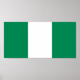 Poster Drapeau du Nigeria