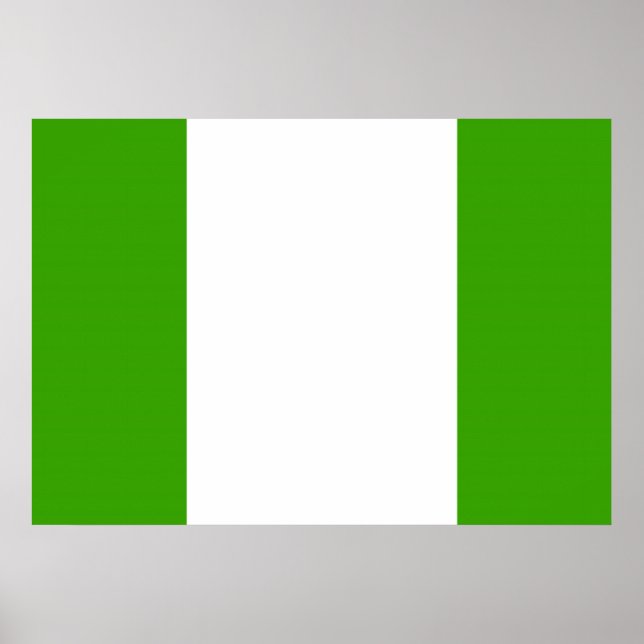 Poster Drapeau du Nigéria (Devant)