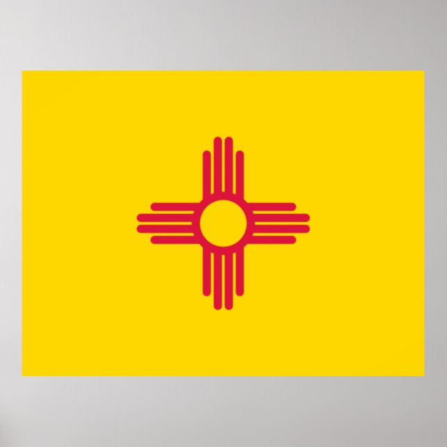 Poster Drapeau du Nouveau-Mexique (Devant)