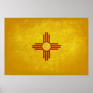 Poster Drapeau du Nouveau-Mexique