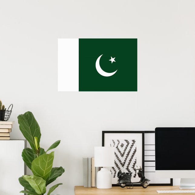 Poster Drapeau du Pakistan (Bureau à domicile)