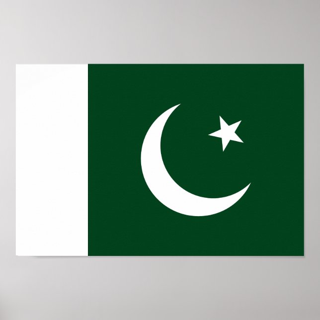 Poster Drapeau du Pakistan (Devant)